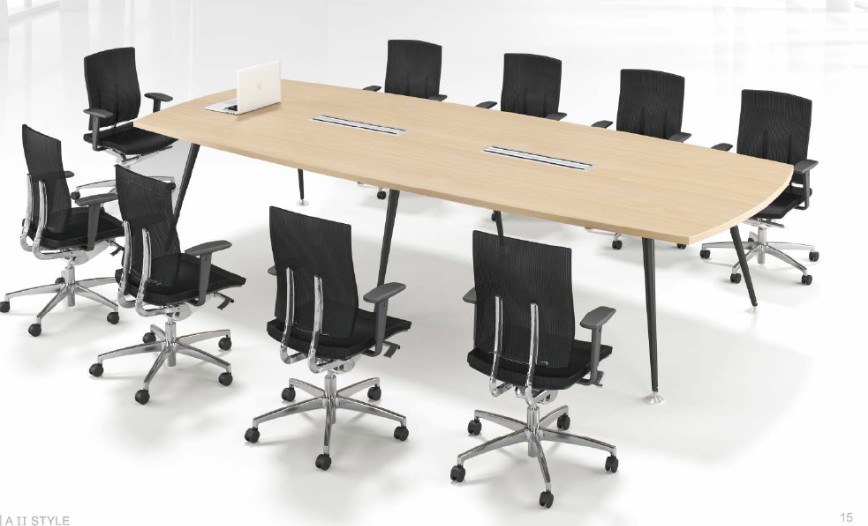 長方有線槽會議桌